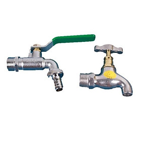 Mua Bộ 2 vòi nước tay gạt và vòi tay xoay thép phi 21