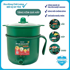 Mua Nồi Điện Đa Năng Jubilee Mart 2 Chế Độ Nhiệt 1 8 Lít  Chiên Xào Nấu Đặc Biệt Chống Dính Tốt Tặng Kèm Xửng Hấp Công Suất 600W - Hàng Chính Hãng