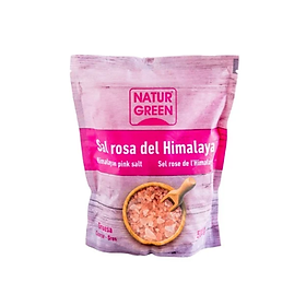 Muối hồng Himalaya dạng mịn và hạt 500gr - NaturGreen