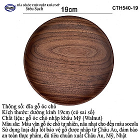 Mua Đĩa Khay Gỗ Óc Chó (Đủ Size & Kiểu Dáng) hàng Xuất Khẩu - đựng đồ ăn/trang trí - đĩa bánh mì/trái cây/ bít tết/ pizza/ phụ kiện chụp ảnh  bày món ăn trong nhà hàng - Sang trọng trên bàn ăn