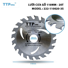 Lưỡi Cưa Gỗ Tròn 110mm - 20 răng TTPusa 