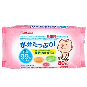 Khăn ướt Kids&Mama - combo 3 gói x 80 tờ