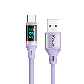Dây cáp sạc nhanh MCDODO CA-192 193 194 36W/66W/100W type C/ L - Màu tím 66W USB-A đến Type-C