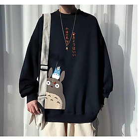 Áo Sweater Hip hop Cổ Tròn Dài Tay Dáng Rộng Thời Trang Cho Nam M-8XL