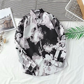 2019 new Ink dyed shirt fashion trend Long-sleeved shirt Men Loose