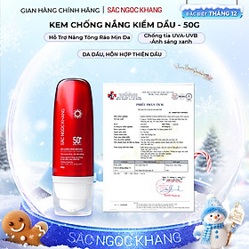 [Mới] Kem Chống Nắng Kiềm Dầu SẮC NGỌC KHANG 50g - bảo vệ toàn diện, kiểm soát bóng dầu hiệu quả