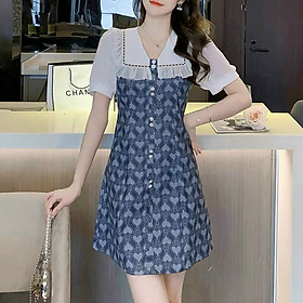 ĐẦM SUÔNG THUN HT TRÁI TIM PHỐI TAY VOAN