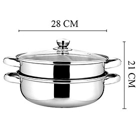 Mua Nồi hấp 2 tầng inox cao cấp