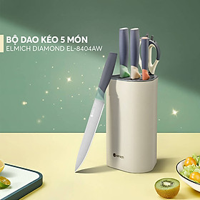 Bộ dao kéo 05 món Elmich diamond EL-8404 - Hàng Chính Hãng