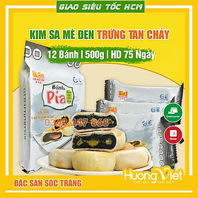 Bánh pía kim sa mè đen tan chảy Tân Huê Viên 500g