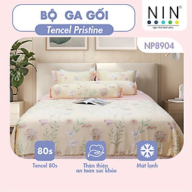 Mua  LỤA TENCEL SIÊU MÁT LẠNH  Bộ 5 món ga gối Tencel Pristine NP8904 nhiều size 100% tencel 80s chính hãng 1m2x2m  1m4x2m  1m6x2m  1m8x2m  2mx2m2