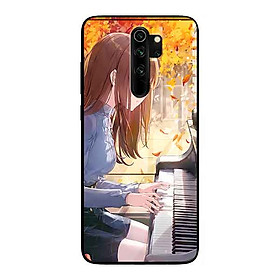 Ốp Lưng in cho Xiaomi Redmi Note 8 Pro Mẫu Nàng Đánh Đàn Piano - Hàng Chính Hãng