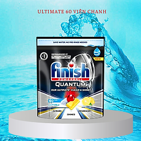 Viên Rửa Chén Bát Finish Quantum Ultimate Túi 60 Viên - Nhập khẩu từ Đức