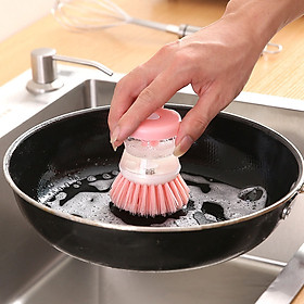 Mua Dụng Cụ Cọ Rửa Xoong  Miếng Chà Nồi Có Bình Đựng Xà PhòngTiện Lợi-Giao Màu Ngẫu Nhiên