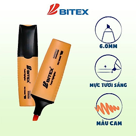 Bút dạ quang Bitex HL05 màu Pastel nhiều màu