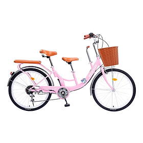 Xe đạp cho mẹ và bé Tekko C250 bánh 24 inch, có 7 tốc độ đạp cực nhẹ
