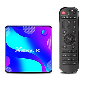 X88 PRO 10 Android 10.0 Smart TV Box UHD 4K Media Player RK3318 4GB/128GB 2.4G/5G Dual-band WiFi BT4.0 100M LAN Digital