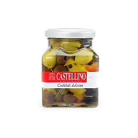 Castellino Oliu Xanh & Đen Không Hạt Ngâm 280g