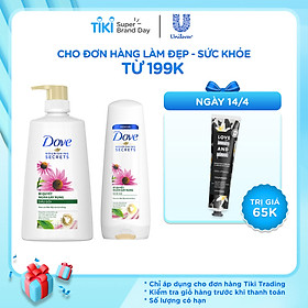 Combo Dầu Gội (650g) Và Kem Xả (335g) Dove Bí Quyết Ngăn Gãy Rụng