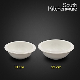 Tô vành 18cm, 22cm Jasmine Lys Trắng Ngà sứ tráng men cao cấp Minh Long