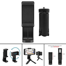 Portable Desktop Tripod Mount Phone Holder 360-Degree Rotating Adjustable for Photography Vlog DSLR ILDC Camera Phones Black