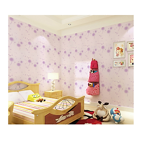 Combo 5m Decal Giấy Dán Tường Hoa Bồ Công Anh Tím (5mx0.45m)