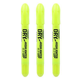 Vỉ 3 Bút Sáp Dạ Quang Fullmark (Vàng)