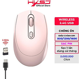 Chuột không dây HXSJ M100 wireless 2.4Ghz sạc pin