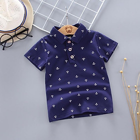 Áo polo bé trai Easy Baby , áo thun cổ bẻ cho bé trai vải cotton nhiều màu