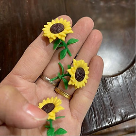 Mô hình cành hoa hướng dương cho các bạn trang trí tiểu cảnh, terrarium, DIY