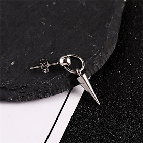 Khuyên tai bông tai titan thép đinh nhọn cá tính Hàn Quốc