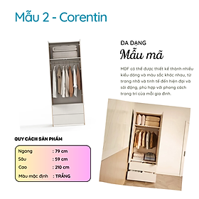 Mua Tủ đựng quần áo hiện đại thương hiệu SMLIFE (nhiều mẫu  có thể đổi size và màu sắc)