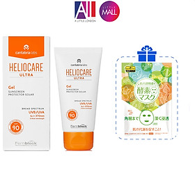 Gel chống nắng phổ rộng không màu Heliocare Ultra Gel SPF90 50ml TẶNG mặt