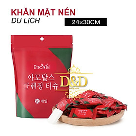Mua Set 5 khăn mặt nén du lịch dùng 1 lần ETRAVEL - 24x30cm