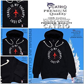 ÁO HOODIES TRẺ EM CATRIO in TÊN LỬA là áo thun dài tay có mũ có túi thời trang, vải 100% cotton dày, ấm mùa thu đông phù hợp với trẻ em bé trai, bé gái từ 9 tuổi 32kg .. 11 tuổi 50kg kết hợp quần dài cotton CATRIO thành bộ đồ đẹp MÀU ĐEN - màu đen - SIZE 11(40KG_45KG)