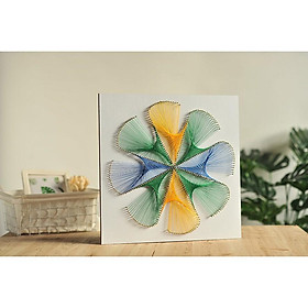 Mua Tranh Chỉ Đinh - Tranh Dây - Hoa cách điệu 40 x 40 cm