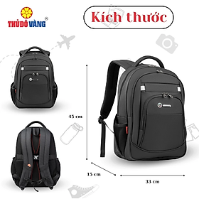 152 THỦ ĐÔ VÀNG Balo Nam Nữ size to Đi Làm, Đi Học,Đi Du Lịch bảo vệ Laptop 17 inch chống sốc BL152