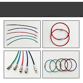 COMBO 5 MÓC KHÓA VÒNG DÂY THÉP KHÔNG GỈ ( ĐỦ MÀU )