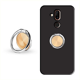 ỐP LƯNG DẺO ĐEN KÈM NHẪN DÀNH CHO NOKIA 8.1