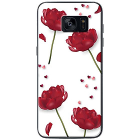 Ốp lưng dành cho Samsung Galaxy S7 mẫu Hoa đỏ trắng
