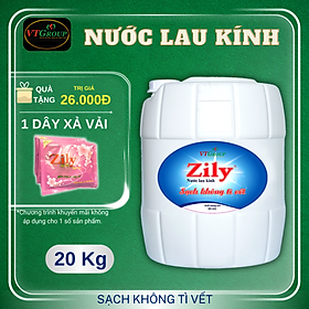 Nước Lau Kính Zily Can 20kg - Tặng 1 Dây xả vải Zily 10 gói
