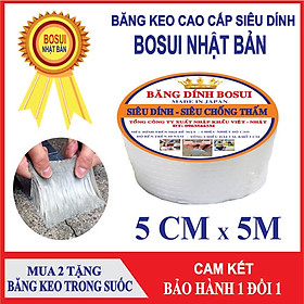 Băng keo chống thấm Bosui nhật bản siêu dính đa năng khổ 5cm x 5m