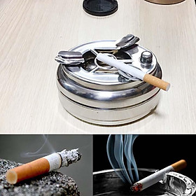 Mua Gạt Tàn Thuốc Inox Có Nút Đóng Mở