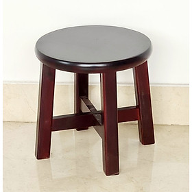 Mua Ghế Đôn Gỗ Mặt Tròn Cao 30cm  Ghế Cafe Phố Chất Gỗ Dày - Hàng VN Xuất Khẩu