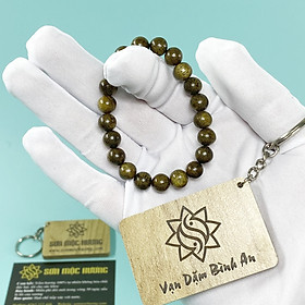Vòng tay trầm hương nam nữ tròn đơn Trầm Tốc SƠN MỘC HƯƠNG mang lại may mắn và thành công quà tặng 1 mốc khóa SMH