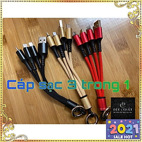 Mua Cáp sạc 3 đầu ( Có móc khoá tiện dụng)