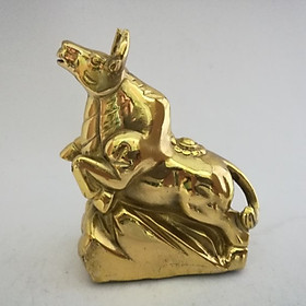 Trâu nhỏ bằng đồng 12cm