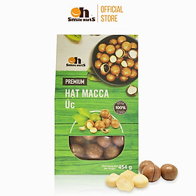 Hạt Macca Úc Smile Nuts nứt vỏ thượng hạng hộp 454g - Australian Maccadiamia 454g