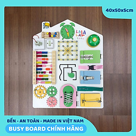Đồ chơi giáo dục, Bảng bận rộn Busy Board CHÍNH HÃNG Lalala Baby tổng hợp với hơn 20 món đồ chơi, hoàn thiện vận động tinh, bé phát triển toàn diện. Dành cho bé từ 7 tháng tuổi trở lên.