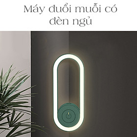 Máy đuổi muỗi bằng sóng siêu âm - có đèn ngủ - màu xanh - K1178